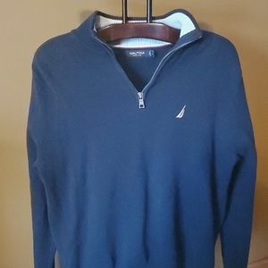 Mens Nautical 1/4 quarter zip navy